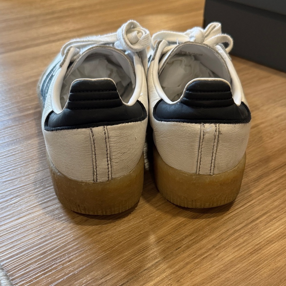 Adidas Samba White and Black Women's Shoes - Picture 4 of 9
